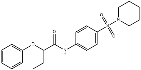 2-phenoxy-N-[4-(piperidin-1-ylsulfonyl)phenyl]butanamide Struktur