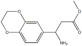 methyl 3-amino-3-(2,3-dihydrobenzo[b][1,4]dioxin-6-yl)propanoate Struktur