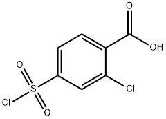 2-chloro-4-(chlorosulfonyl)benzoic acid Struktur