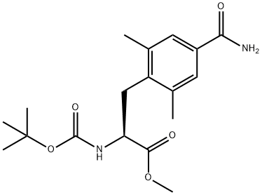 4'-carbamoyl N-Boc-2',6'-dimethyl-L-phenylalanine methyl ester Struktur