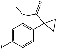 Cyclopropanecarboxylic acid, 1-(4-iodophenyl)-, methyl ester
 Struktur