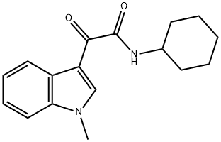 N-cyclohexyl-2-(1-methyl-1H-indol-3-yl)-2-oxoacetamide Struktur