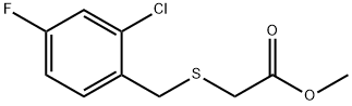 methyl 2-((2-chloro-4-fluorobenzyl)thio)acetate Struktur