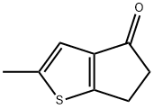 2-methyl-5,6-dihydro-4H-cyclopenta[b]thiophen-4-one Struktur