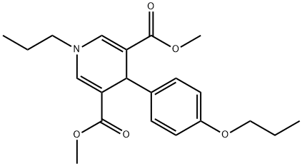 dimethyl 4-(4-propoxyphenyl)-1-propyl-1,4-dihydropyridine-3,5-dicarboxylate Struktur