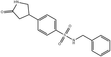 N-benzyl-4-(5-oxopyrrolidin-3-yl)benzenesulfonamide Struktur