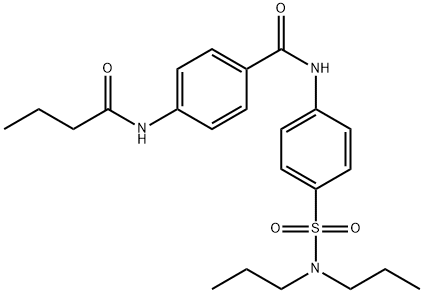 4-(butanoylamino)-N-[4-(dipropylsulfamoyl)phenyl]benzamide Struktur