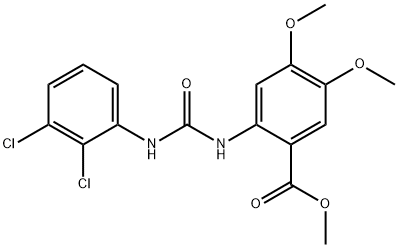 methyl 2-(3-(2,3-dichlorophenyl)ureido)-4,5-dimethoxybenzoate Struktur