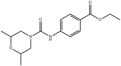 ethyl 4-(2,6-dimethylmorpholine-4-carboxamido)benzoate Struktur