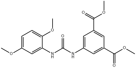 dimethyl 5-(3-(2,5-dimethoxyphenyl)ureido)isophthalate Struktur