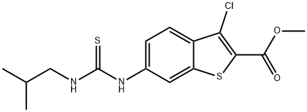 methyl 3-chloro-6-(3-isobutylthioureido)benzo[b]thiophene-2-carboxylate Struktur