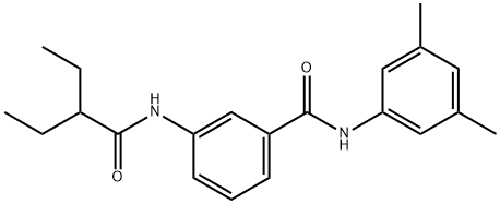 N-(3,5-dimethylphenyl)-3-[(2-ethylbutanoyl)amino]benzamide Struktur