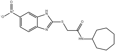 N-cycloheptyl-2-[(5-nitro-1H-benzimidazol-2-yl)sulfanyl]acetamide Struktur