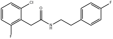 2-(2-chloro-6-fluorophenyl)-N-[2-(4-fluorophenyl)ethyl]acetamide Struktur