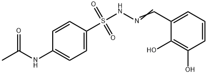 (E)-N-(4-((2-(2,3-dihydroxybenzylidene)hydrazinyl)sulfonyl)phenyl)acetamide Struktur