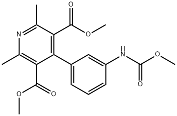 dimethyl 4-{3-[(methoxycarbonyl)amino]phenyl}-2,6-dimethylpyridine-3,5-dicarboxylate Struktur