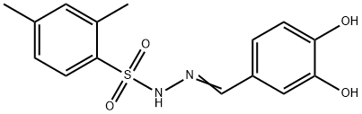 (Z)-N'-(3,4-dihydroxybenzylidene)-2,4-dimethylbenzenesulfonohydrazide Struktur