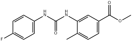 methyl 3-(3-(4-fluorophenyl)ureido)-4-methylbenzoate Struktur