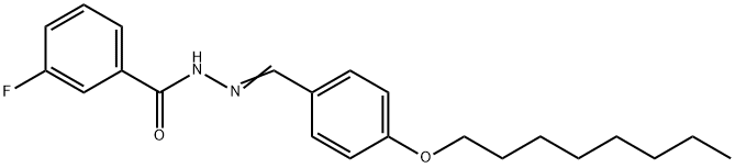 3-fluoro-N'-{(E)-[4-(octyloxy)phenyl]methylidene}benzohydrazide Struktur