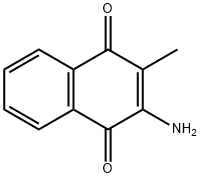 2-氨基-3-甲基萘-1,4-二酮, 7427-09-0, 結(jié)構(gòu)式