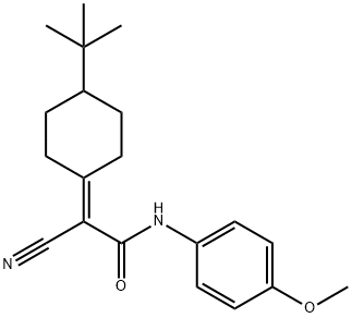 2-(4-(tert-butyl)cyclohexylidene)-2-cyano-N-(4-methoxyphenyl)acetamide Struktur