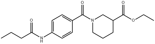 ethyl 1-{[4-(butanoylamino)phenyl]carbonyl}piperidine-3-carboxylate Struktur