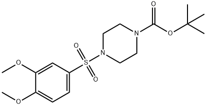 tert-butyl 4-((3,4-dimethoxyphenyl)sulfonyl)piperazine-1-carboxylate Struktur