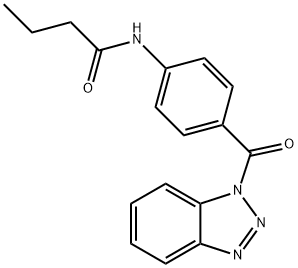 N-[4-(1H-benzotriazol-1-ylcarbonyl)phenyl]butanamide Struktur