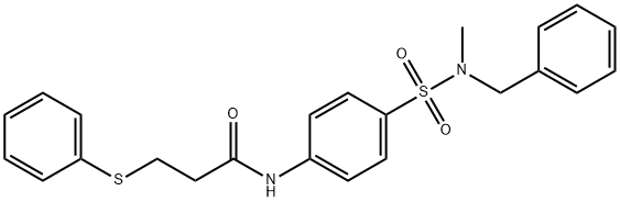 N-{4-[benzyl(methyl)sulfamoyl]phenyl}-3-(phenylsulfanyl)propanamide Struktur