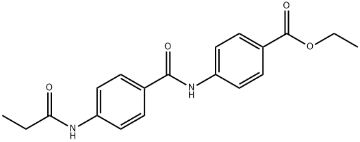 ethyl 4-(4-propionamidobenzamido)benzoate Struktur