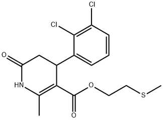 2-(methylthio)ethyl 4-(2,3-dichlorophenyl)-2-methyl-6-oxo-1,4,5,6-tetrahydropyridine-3-carboxylate Struktur