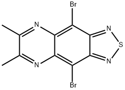 4,9-Dibromo-6,7-dimethyl-[1,2,5]thiadiazolo[3,4-g]quinoxaline Struktur