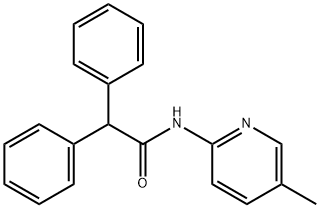 N-(5-methyl-2-pyridinyl)-2,2-diphenylacetamide Struktur