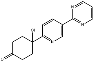 4-hydroxy-4-(5-(pyrimidin-2-yl)pyridine-2-yl) cyclohexanone Struktur