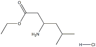 Ethyl 3-amino-5-methylhexanoate hydrochloride Struktur