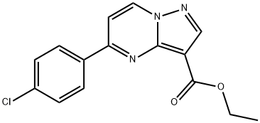 Ethyl 5-(4-chlorophenyl)pyrazolo[1,5-a]pyrimidine-3-carboxylate Struktur