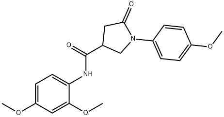 N-(2,4-dimethoxyphenyl)-1-(4-methoxyphenyl)-5-oxopyrrolidine-3-carboxamide Struktur