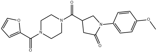 4-{[4-(furan-2-ylcarbonyl)piperazin-1-yl]carbonyl}-1-(4-methoxyphenyl)pyrrolidin-2-one Struktur