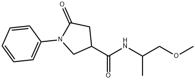 N-(1-methoxypropan-2-yl)-5-oxo-1-phenylpyrrolidine-3-carboxamide Struktur