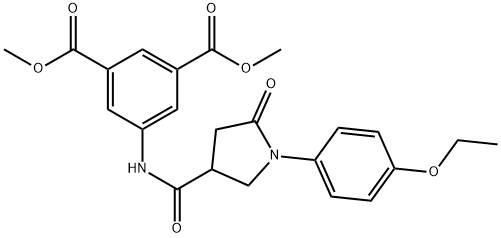 dimethyl 5-(1-(4-ethoxyphenyl)-5-oxopyrrolidine-3-carboxamido)isophthalate Struktur