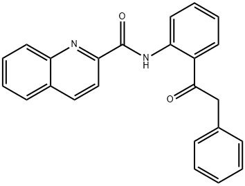 N-[2-(phenylacetyl)phenyl]quinoline-2-carboxamide Struktur