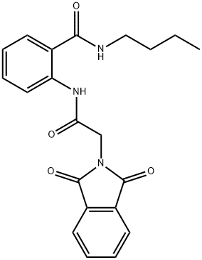 N-butyl-2-{[(1,3-dioxo-1,3-dihydro-2H-isoindol-2-yl)acetyl]amino}benzamide Struktur