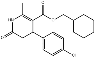 cyclohexylmethyl 4-(4-chlorophenyl)-2-methyl-6-oxo-1,4,5,6-tetrahydropyridine-3-carboxylate Struktur