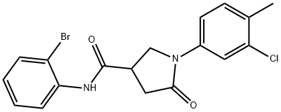 N-(2-bromophenyl)-1-(3-chloro-4-methylphenyl)-5-oxopyrrolidine-3-carboxamide Struktur