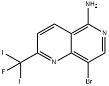 8-Bromo-2-(trifluoromethyl)-1,6-naphthyridin-5-amine Struktur