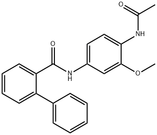 N-[4-(acetylamino)-3-methoxyphenyl][1,1'-biphenyl]-2-carboxamide Struktur