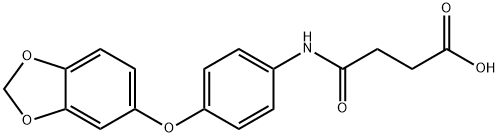 4-[4-(1,3-benzodioxol-5-yloxy)anilino]-4-oxobutanoic acid Struktur