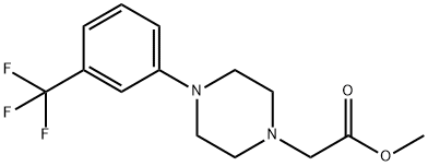 methyl 2-(4-(3-(trifluoromethyl)phenyl)piperazin-1-yl)acetate Struktur