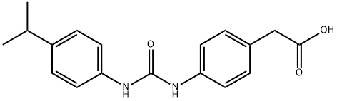 2-(4-(3-(4-isopropylphenyl)ureido)phenyl)acetic acid Struktur