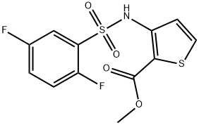 methyl 3-(2,5-difluorophenylsulfonamido)thiophene-2-carboxylate Struktur